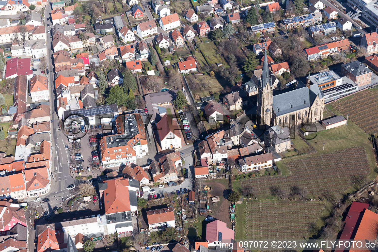 Vue aérienne de Edenkoben dans le département Rhénanie-Palatinat, Allemagne