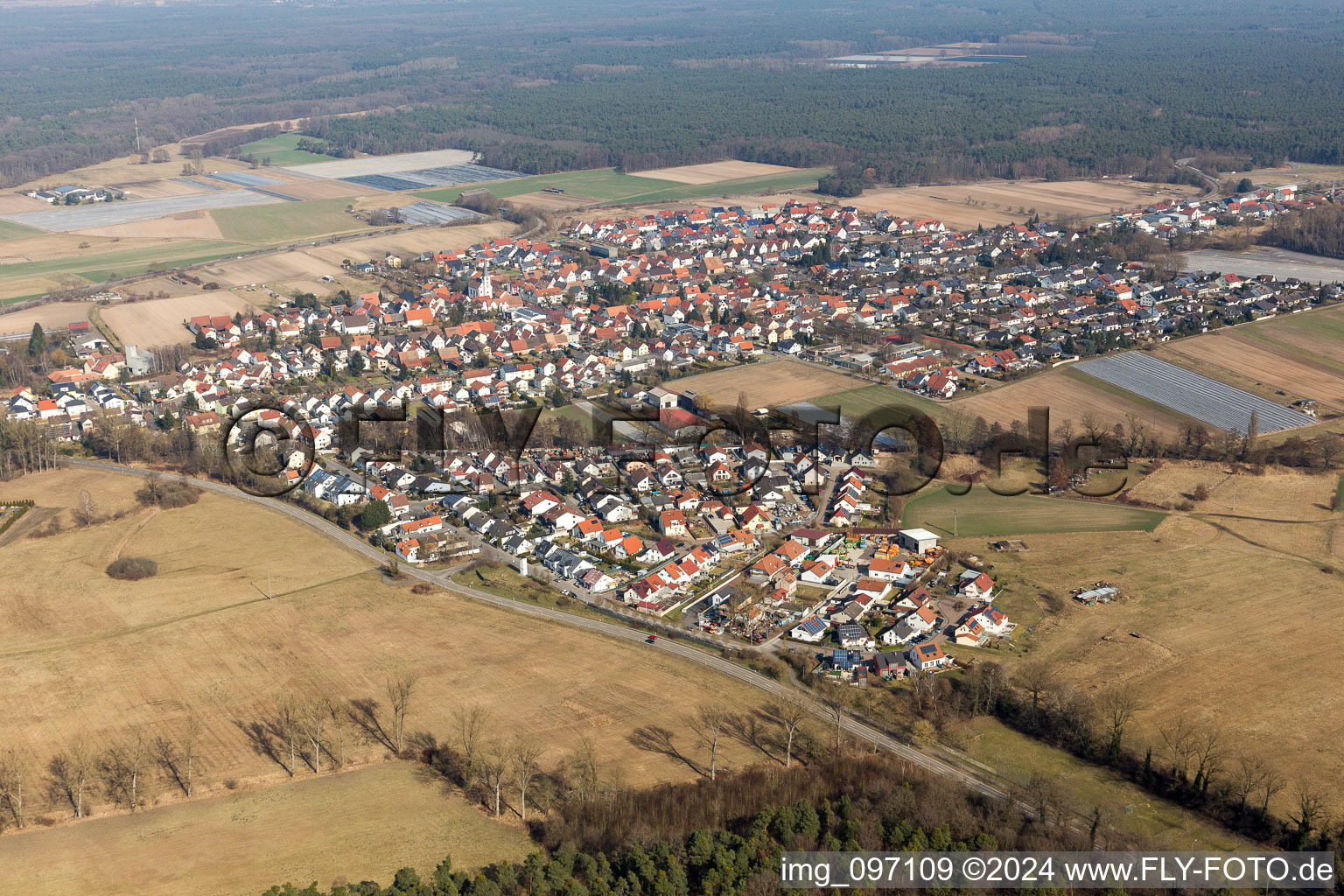 Image drone de Hanhofen dans le département Rhénanie-Palatinat, Allemagne