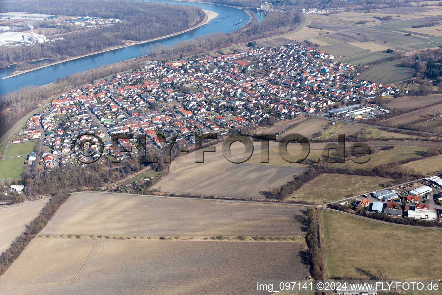 Photographie aérienne de Quartier Rheinhausen in Oberhausen-Rheinhausen dans le département Bade-Wurtemberg, Allemagne