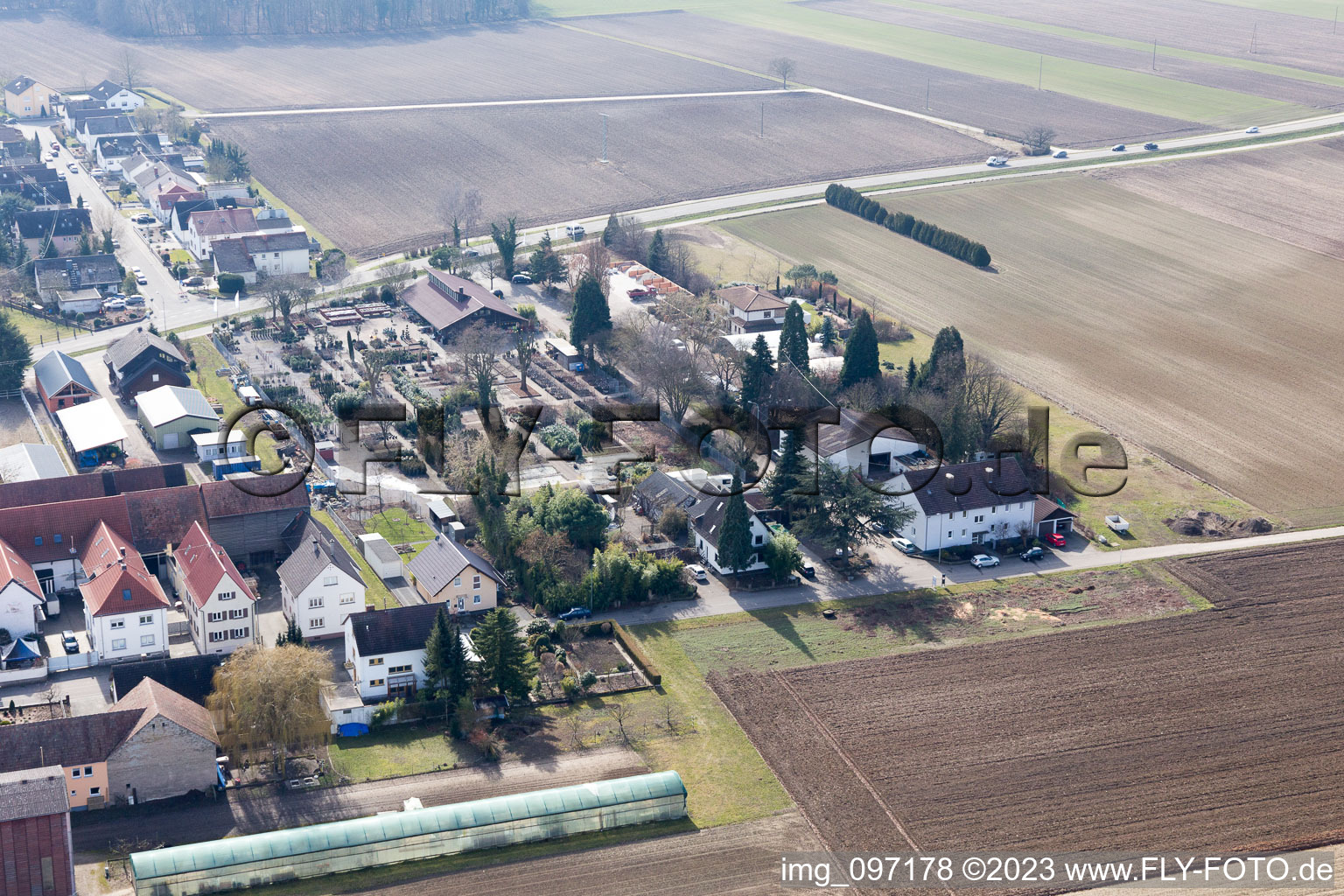 Quartier Hayna in Herxheim bei Landau dans le département Rhénanie-Palatinat, Allemagne d'en haut