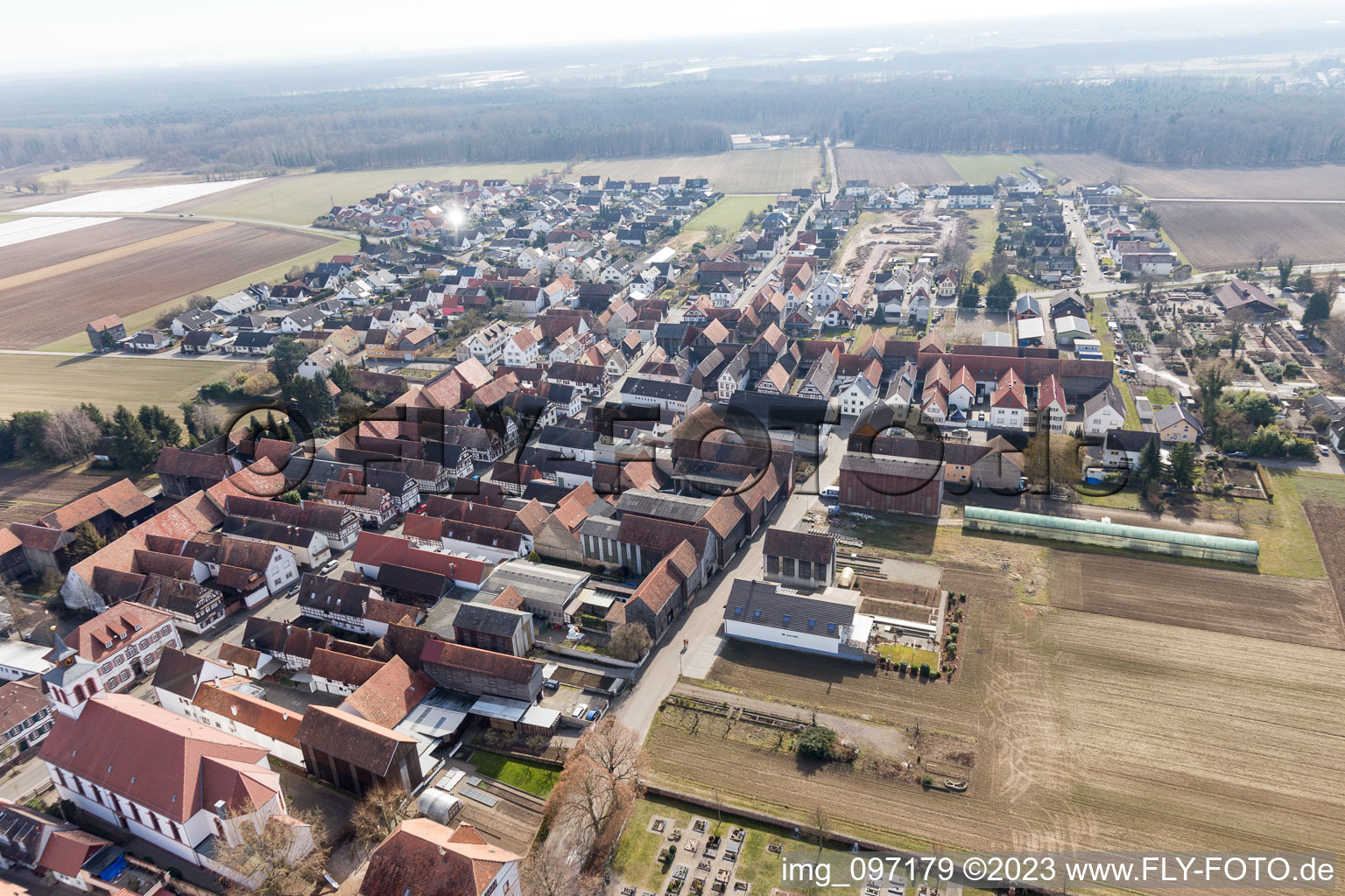 Quartier Hayna in Herxheim bei Landau dans le département Rhénanie-Palatinat, Allemagne hors des airs