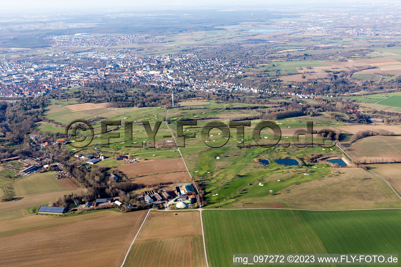 Photographie aérienne de Club de golf Bruchsal eV à Bruchsal dans le département Bade-Wurtemberg, Allemagne