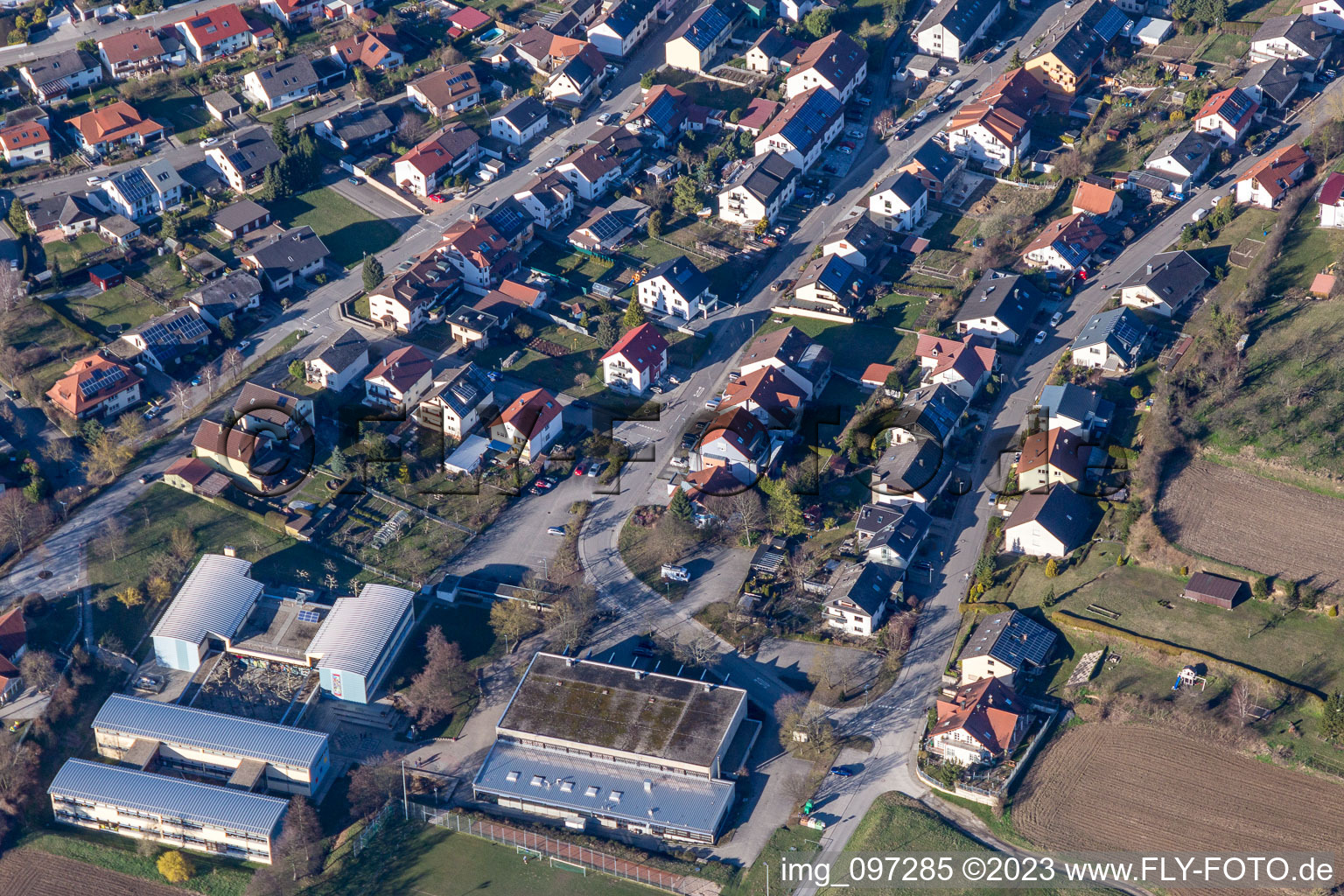 Photographie aérienne de Quartier Unteröwisheim in Kraichtal dans le département Bade-Wurtemberg, Allemagne