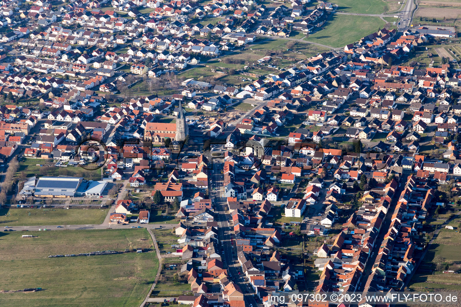 Image drone de Hambrücken dans le département Bade-Wurtemberg, Allemagne