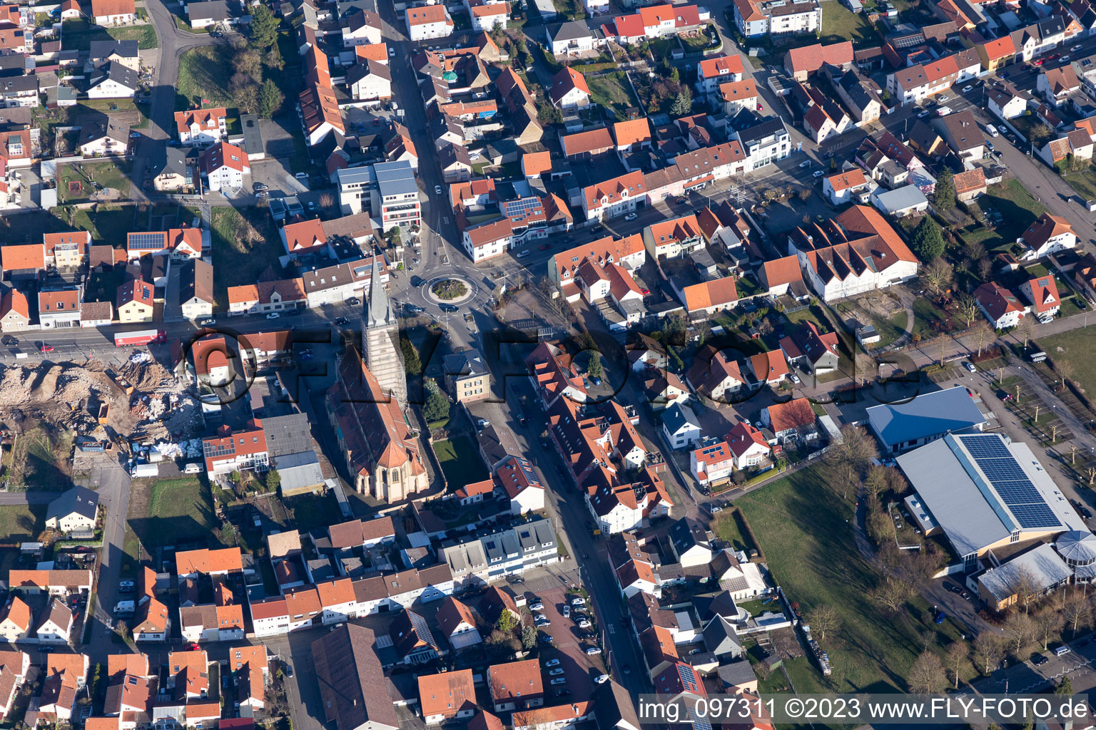 Photographie aérienne de Hambrücken dans le département Bade-Wurtemberg, Allemagne