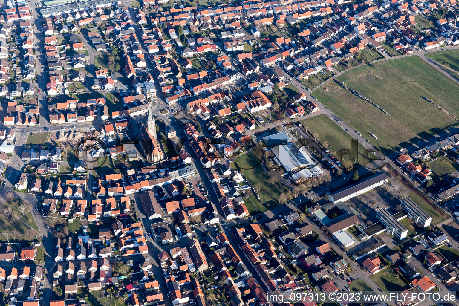 Hambrücken dans le département Bade-Wurtemberg, Allemagne d'en haut