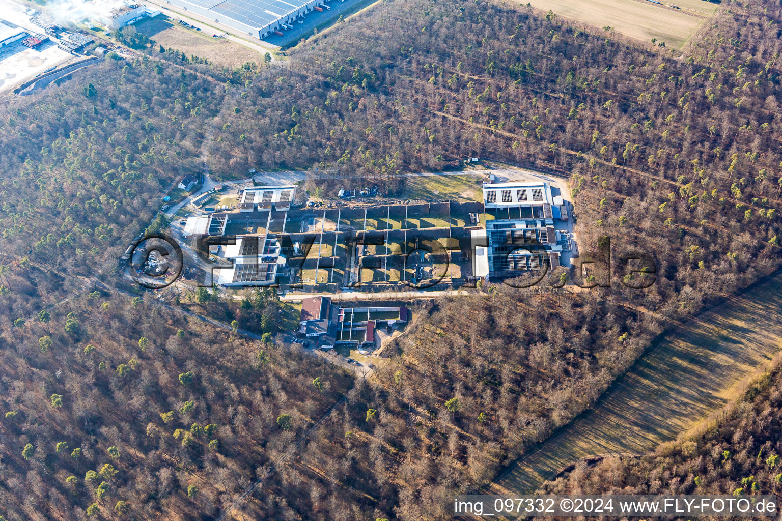 Vue aérienne de Champ de tir Philippsburg - SAPB GmbH & Co.KG à Philippsburg dans le département Bade-Wurtemberg, Allemagne