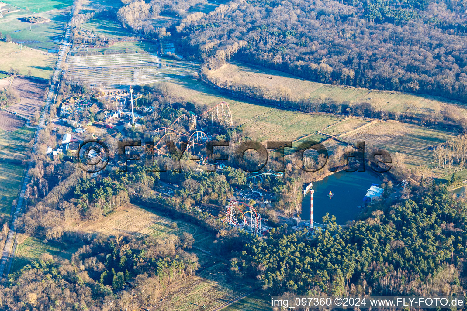 Vue aérienne de Parc de vacances à Haßloch dans le département Rhénanie-Palatinat, Allemagne