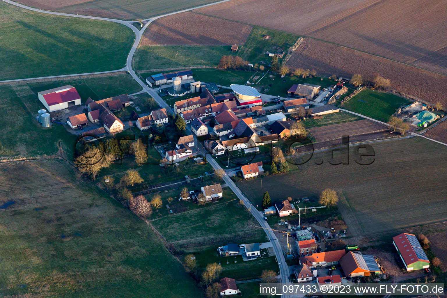Deutschhof dans le département Rhénanie-Palatinat, Allemagne vue d'en haut