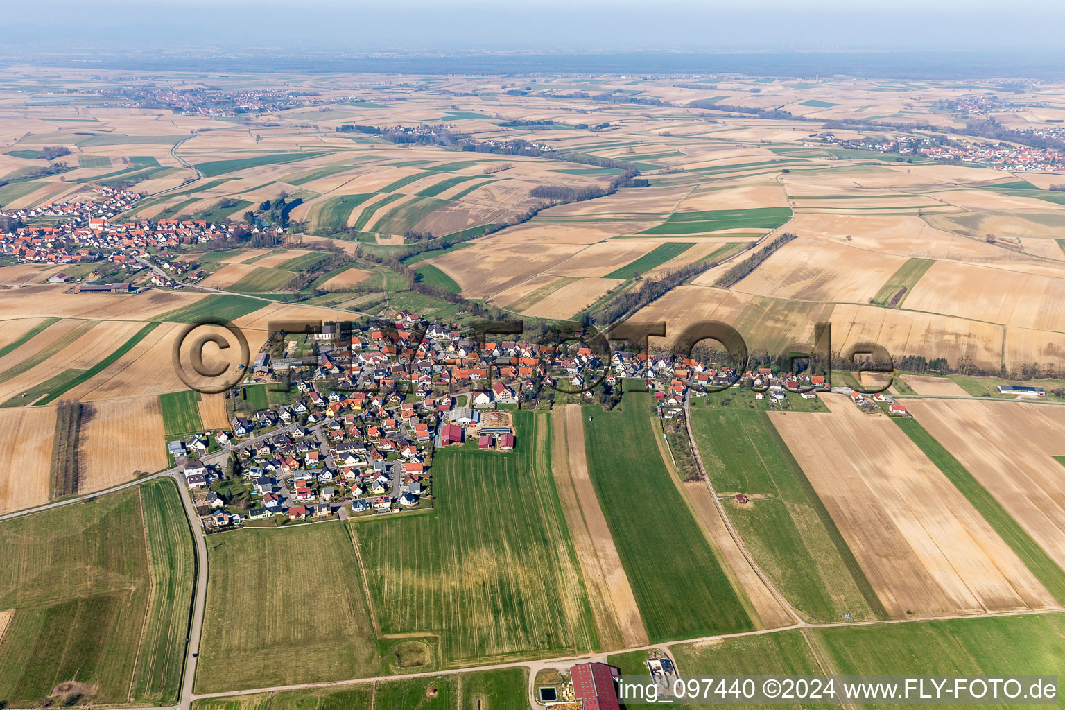 Buhl dans le département Bas Rhin, France vue d'en haut