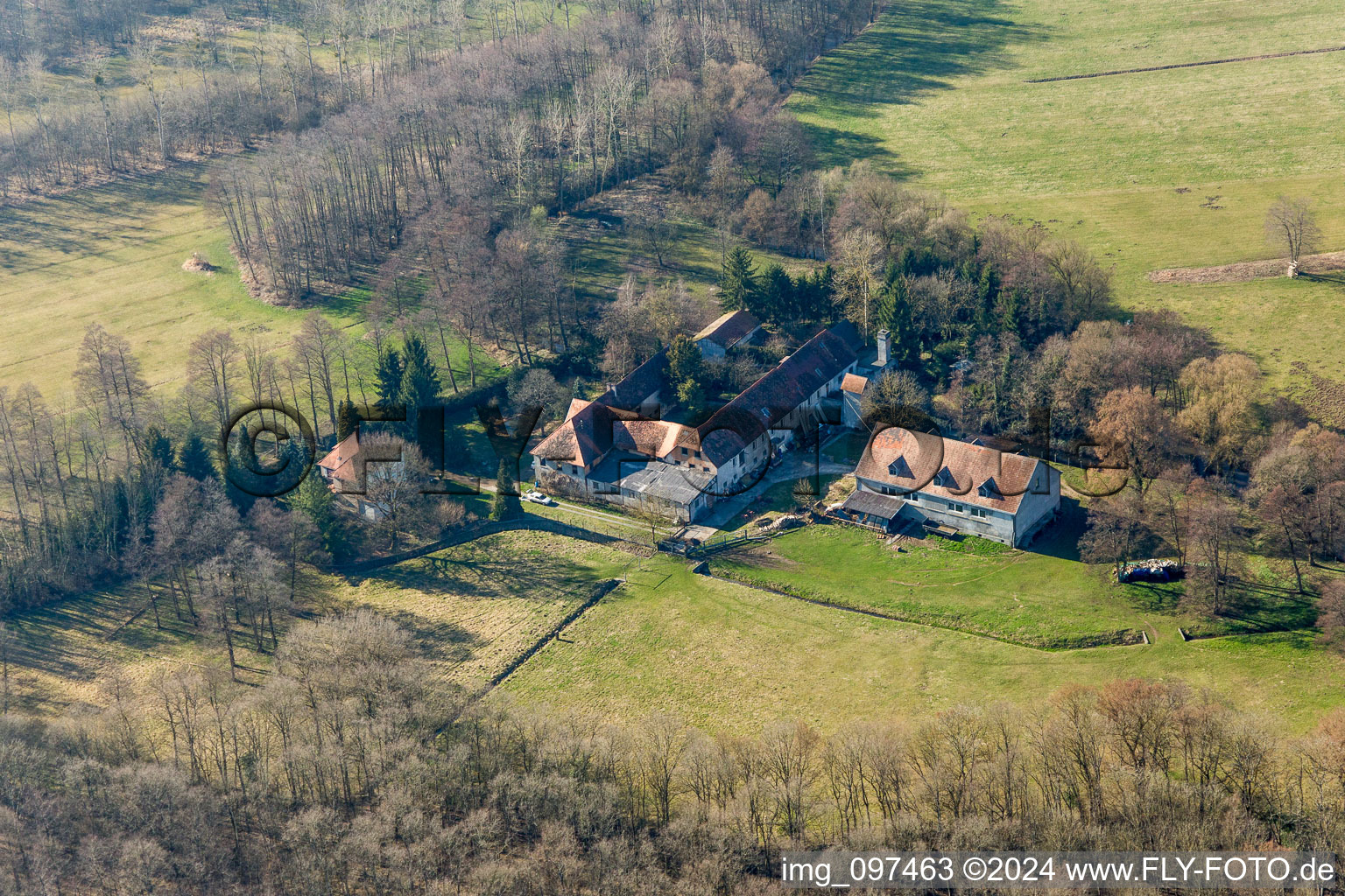 Surbourg dans le département Bas Rhin, France d'en haut