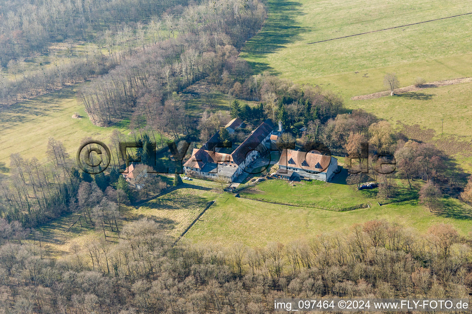 Surbourg dans le département Bas Rhin, France hors des airs