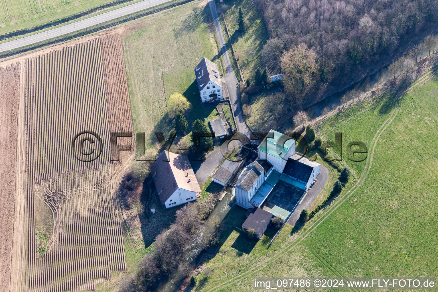 Mertzwiller dans le département Bas Rhin, France vue du ciel