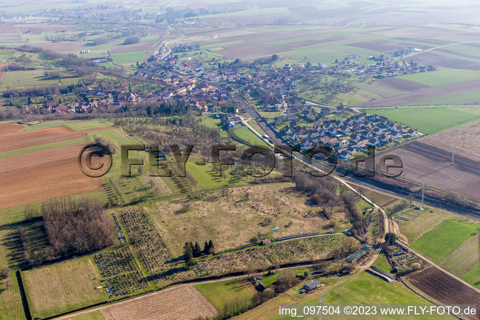 Photographie aérienne de Val-de-Moder dans le département Bas Rhin, France