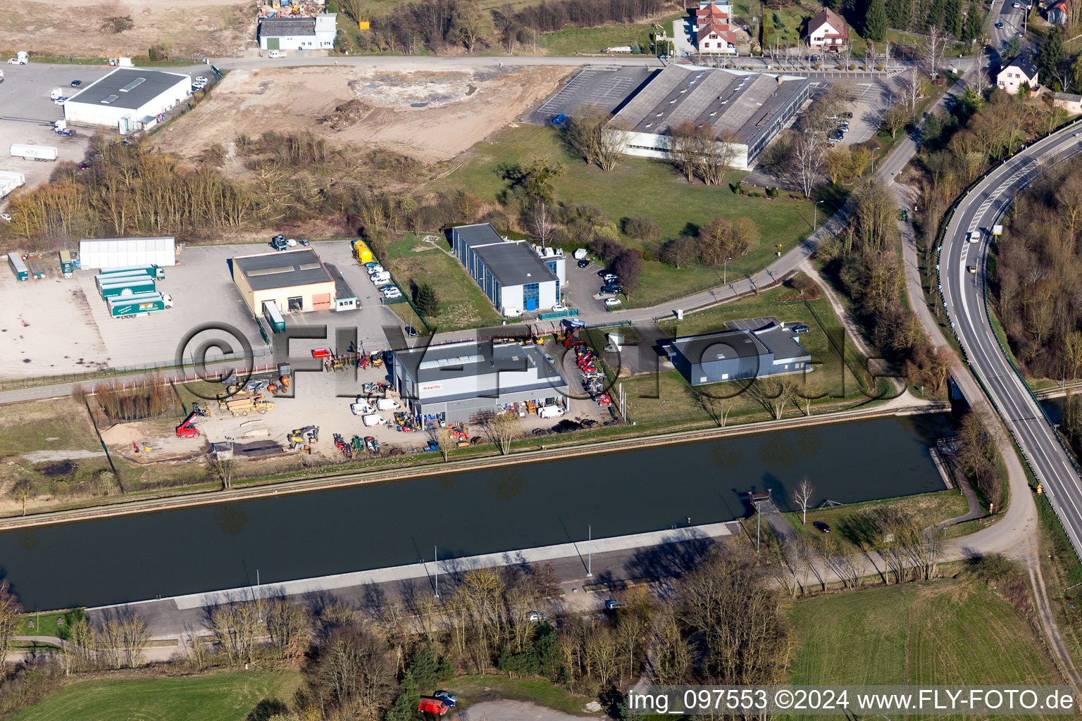 Vue aérienne de Dettwiller dans le département Bas Rhin, France