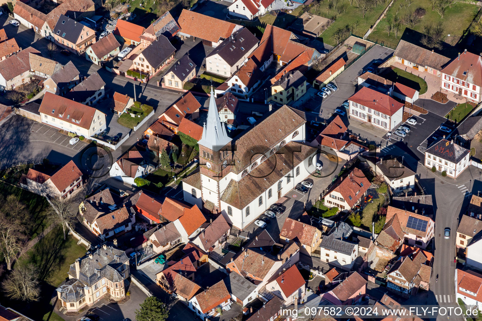 Photographie aérienne de Hochfelden dans le département Bas Rhin, France