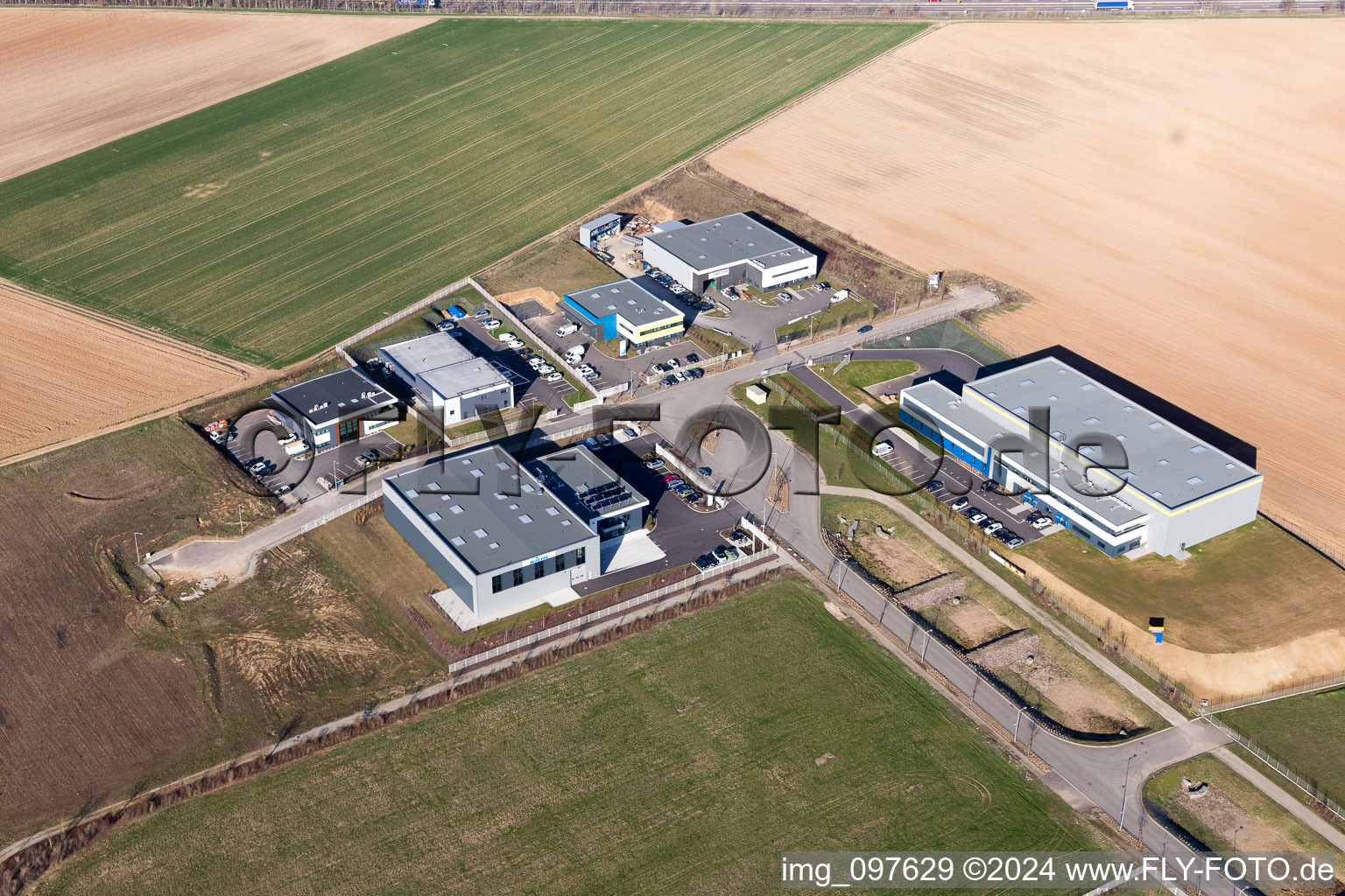 Mommenheim dans le département Bas Rhin, France depuis l'avion