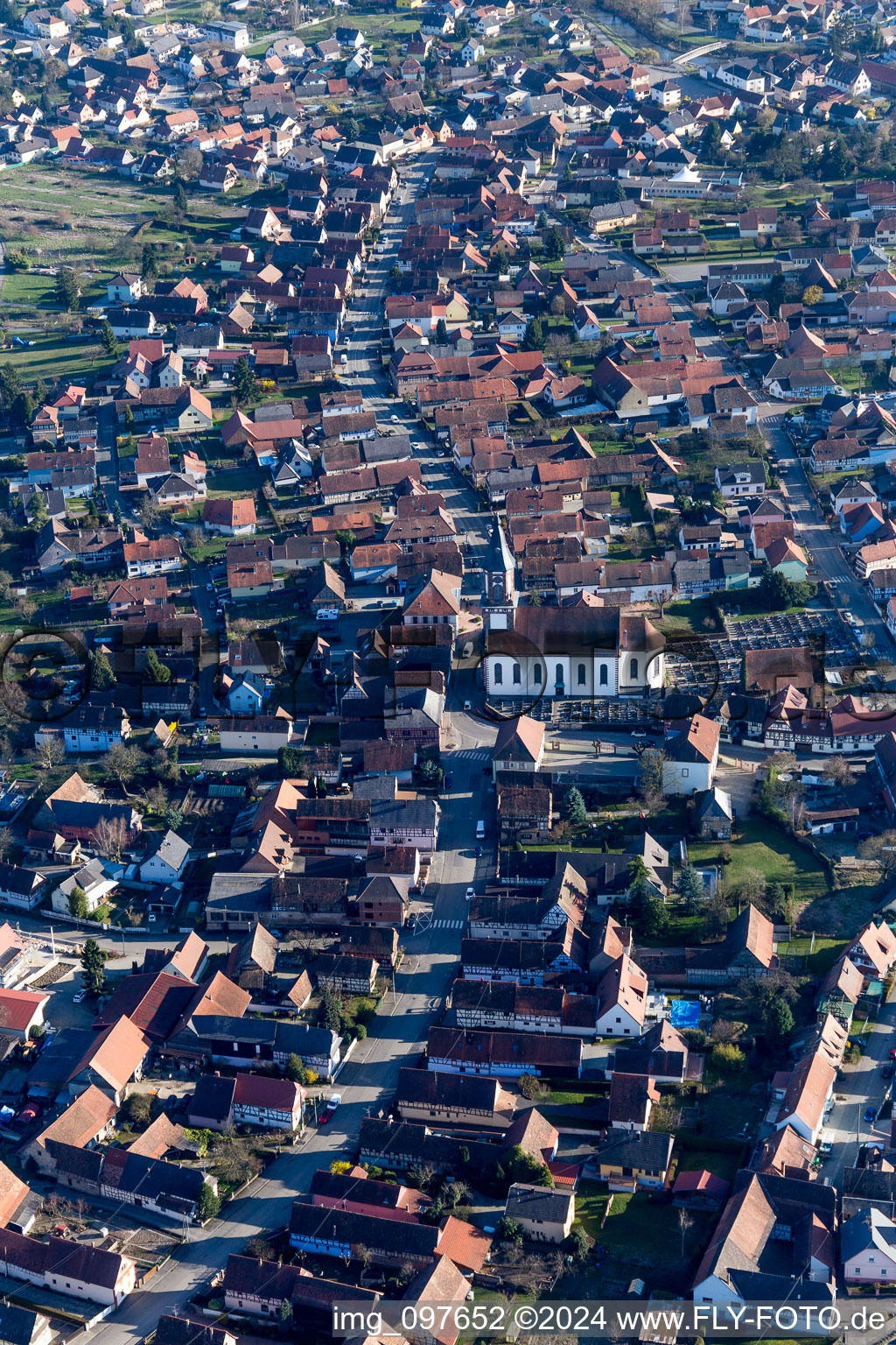 Photographie aérienne de Bietlenheim dans le département Bas Rhin, France