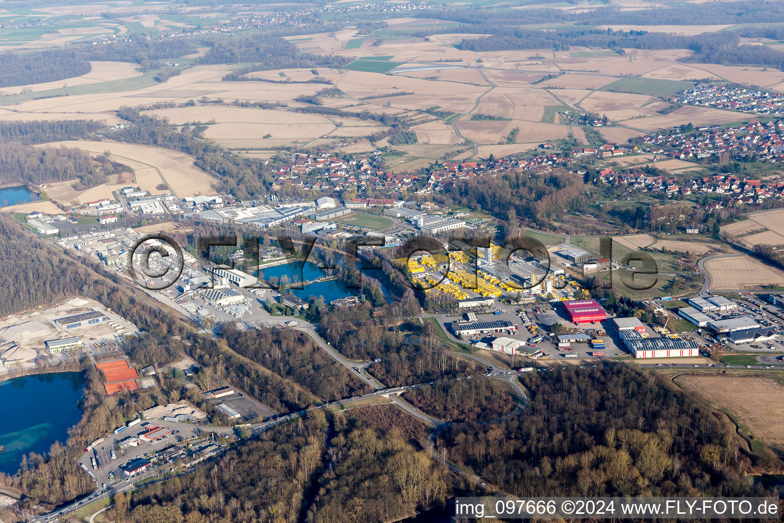 Image drone de Quartier Freistett in Rheinau dans le département Bade-Wurtemberg, Allemagne