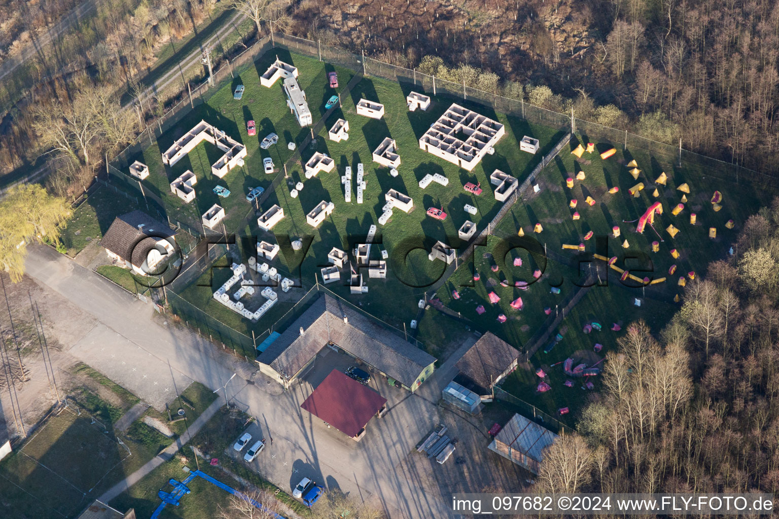 Vue aérienne de Balle-balle Achern à le quartier Fautenbach in Achern dans le département Bade-Wurtemberg, Allemagne