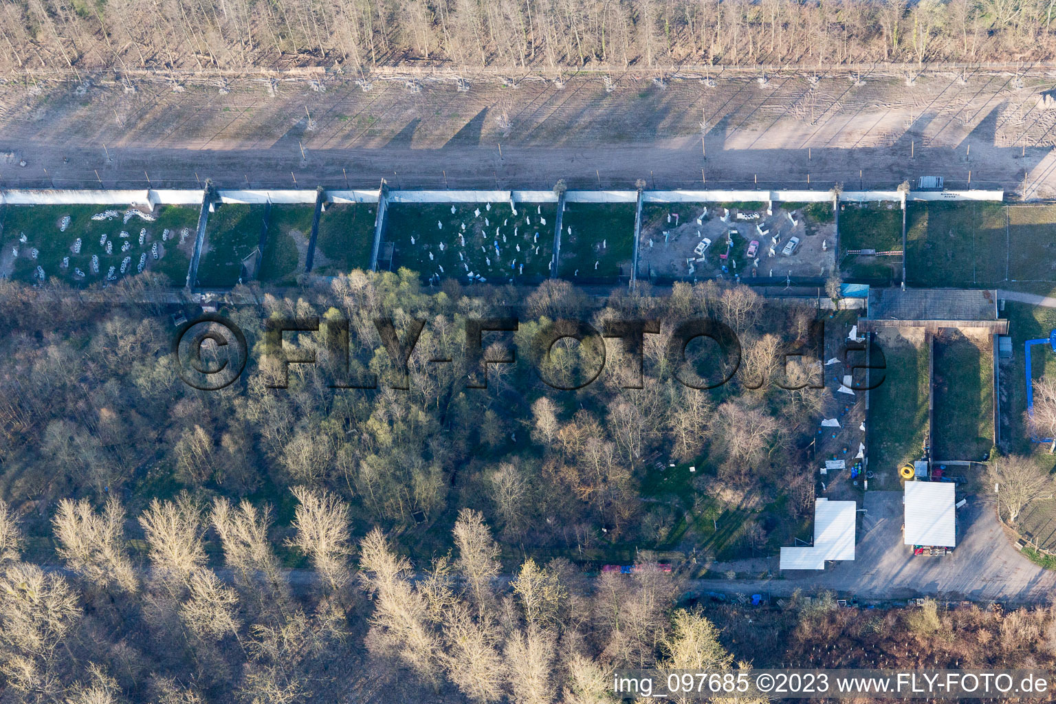 Vue aérienne de Vers le stand de tir à le quartier Fautenbach in Achern dans le département Bade-Wurtemberg, Allemagne