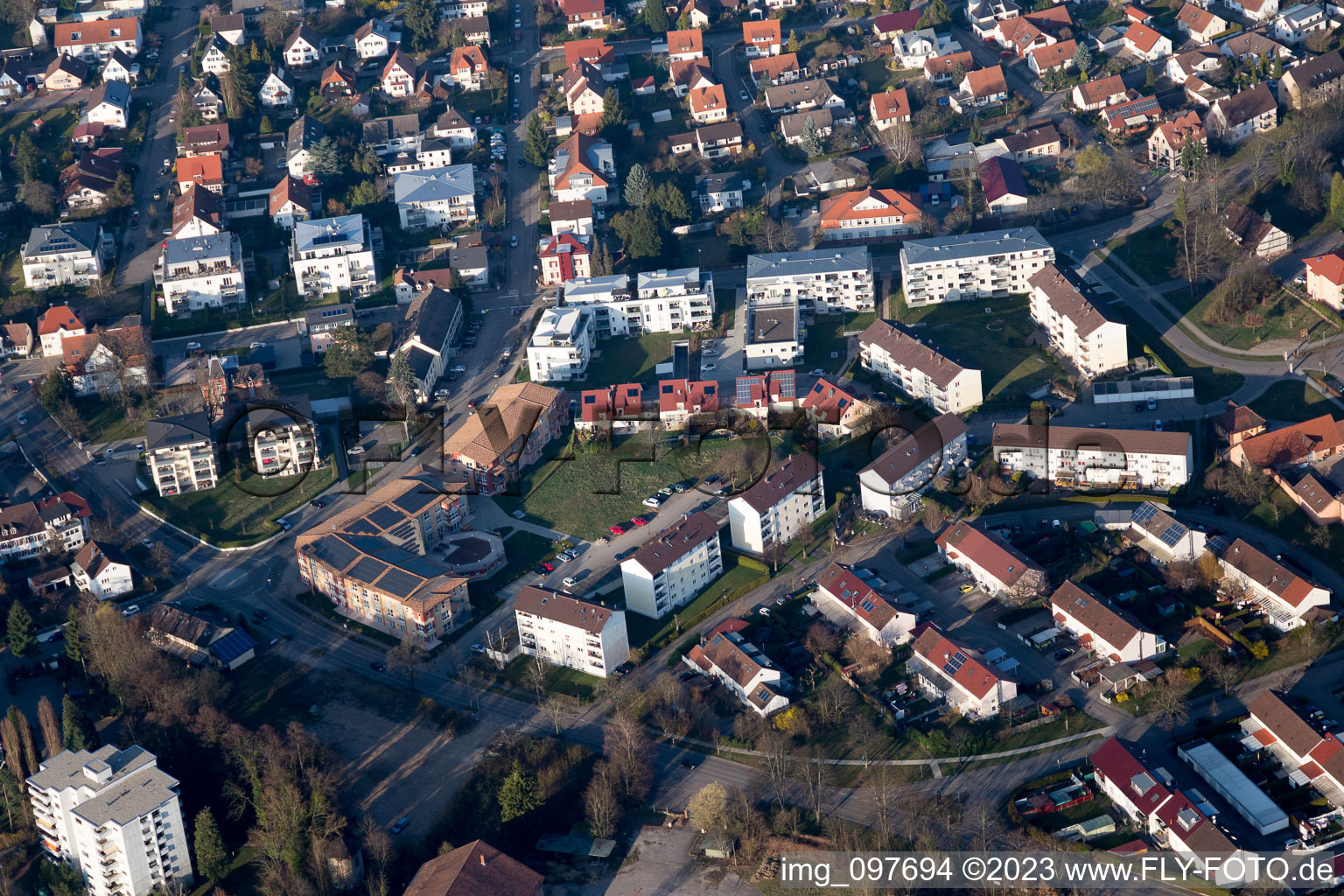 Vue aérienne de Maison de retraite Villa Antika à Achern dans le département Bade-Wurtemberg, Allemagne