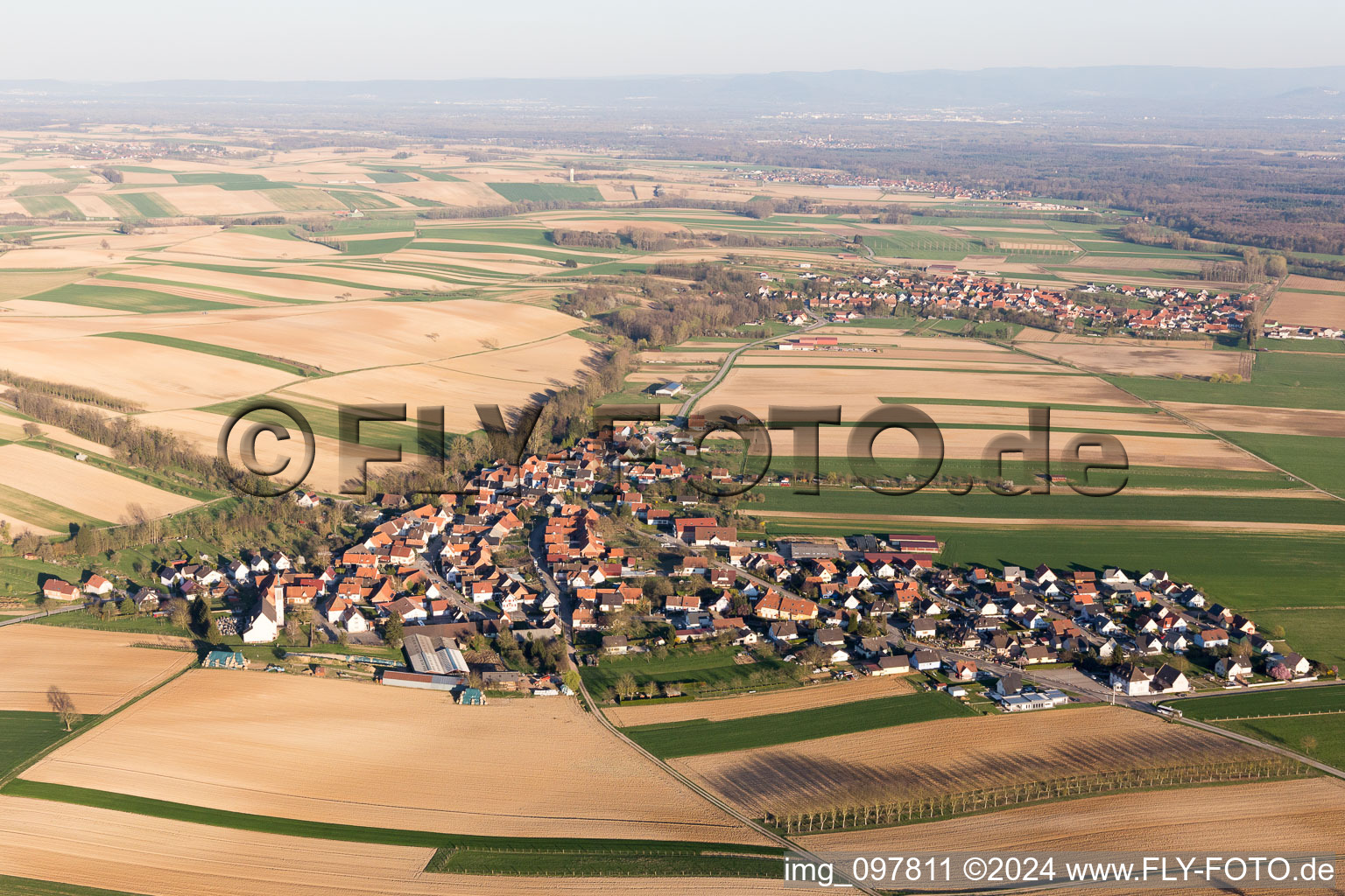 Oberrœdern dans le département Bas Rhin, France d'un drone