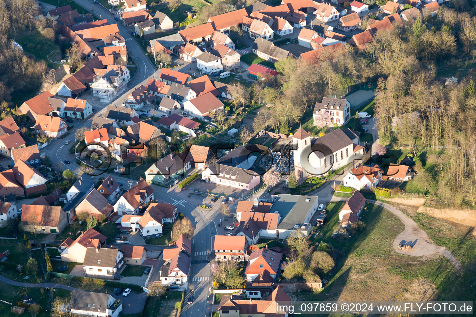 Neewiller-près-Lauterbourg dans le département Bas Rhin, France hors des airs