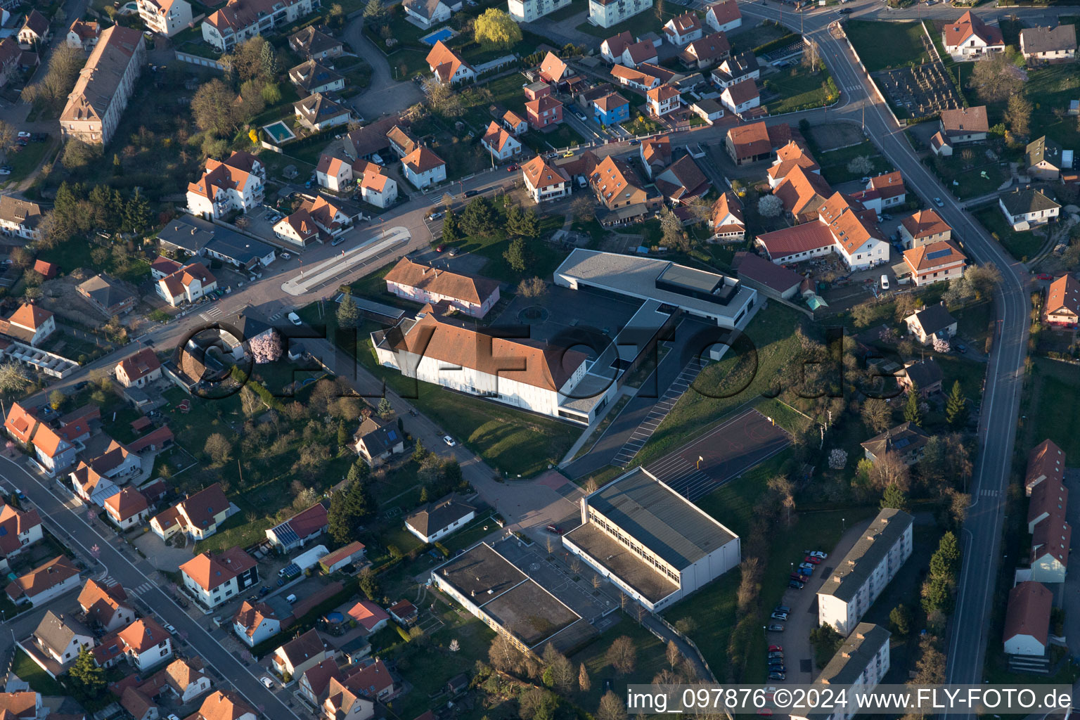 Image drone de Lauterbourg dans le département Bas Rhin, France