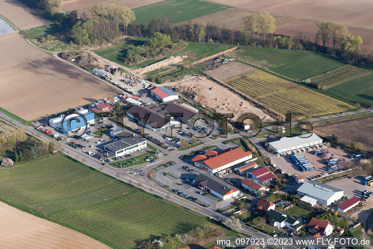 Quartier Herxheim in Herxheim bei Landau dans le département Rhénanie-Palatinat, Allemagne hors des airs