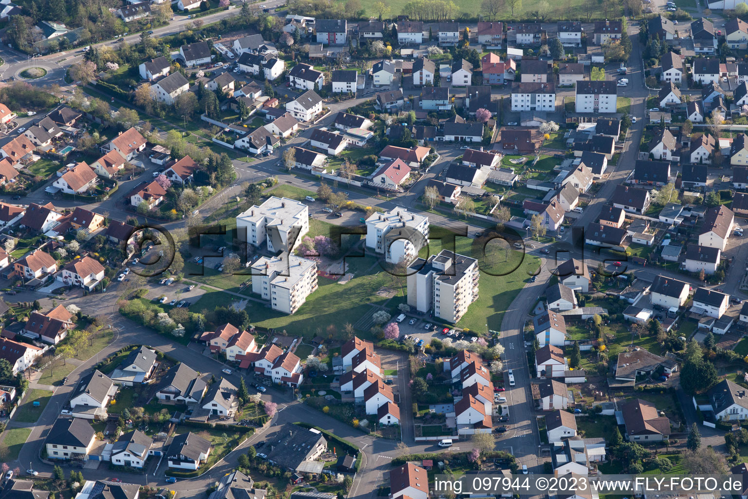 Photographie aérienne de Bellheim dans le département Rhénanie-Palatinat, Allemagne