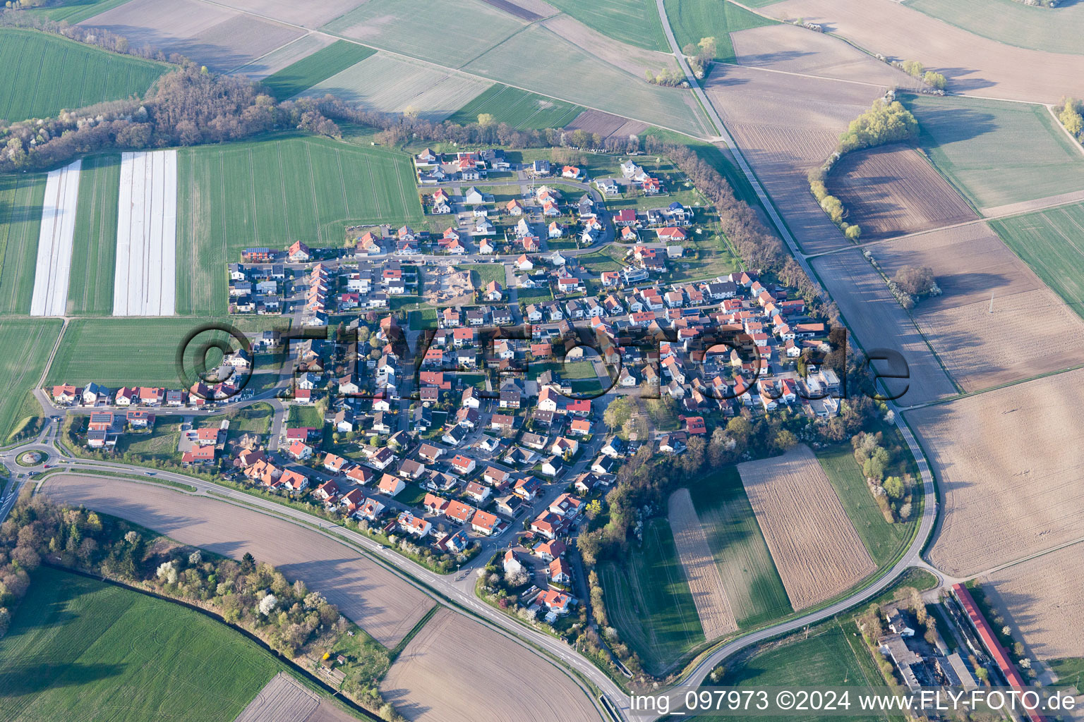 Photographie aérienne de Quartier Hardtwald in Neupotz dans le département Rhénanie-Palatinat, Allemagne