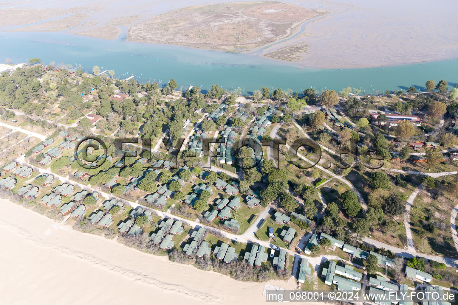 Bibione Pineda dans le département Vénétie, Italie d'en haut