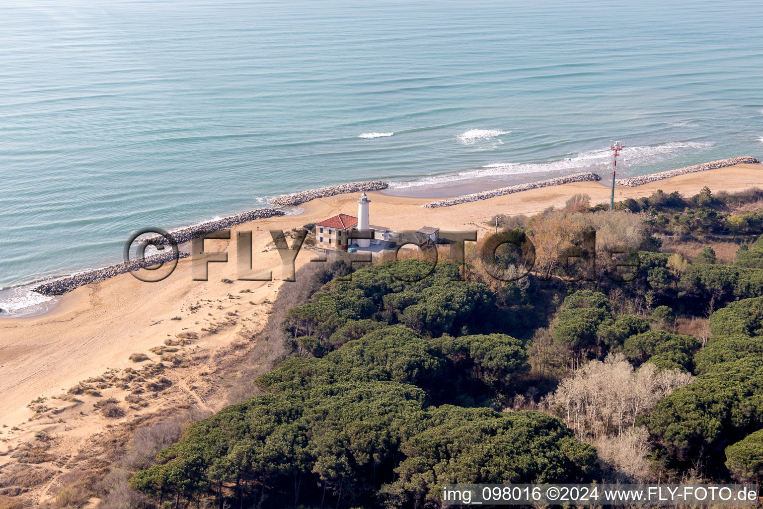 Photographie aérienne de Lignano Riviera dans le département Frioul-Vénétie Julienne, Italie