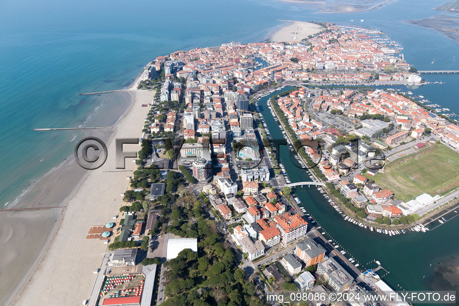 Photographie aérienne de Grado dans le département Gorizia, Italie