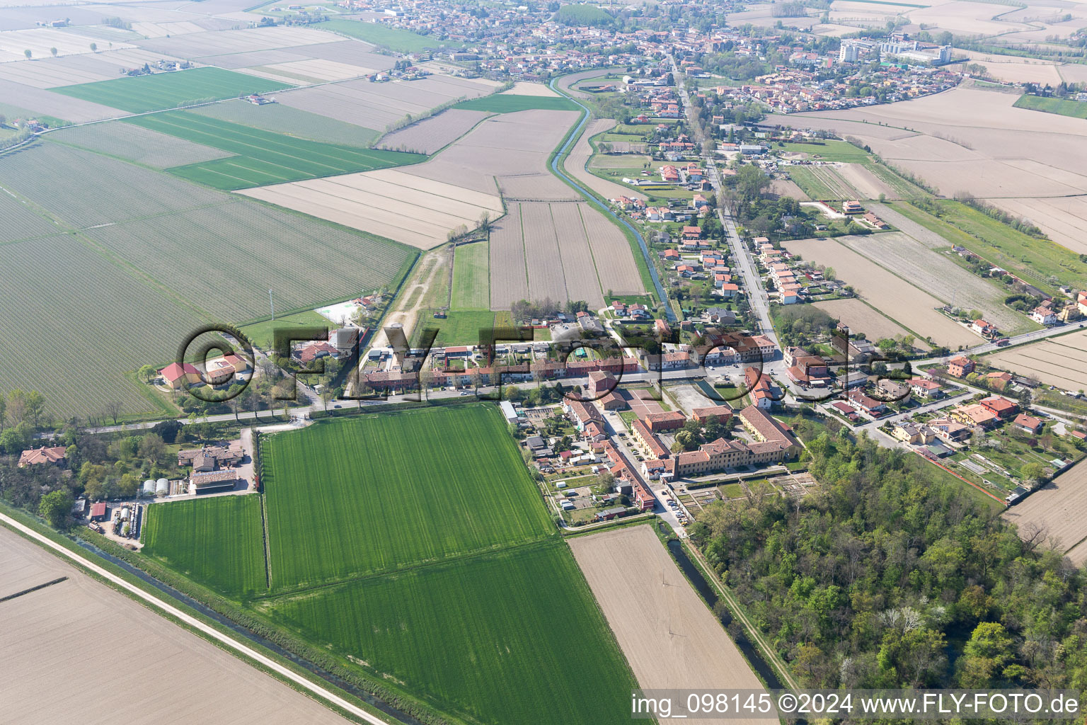 Vue aérienne de Alvisopoli dans le département Vénétie, Italie