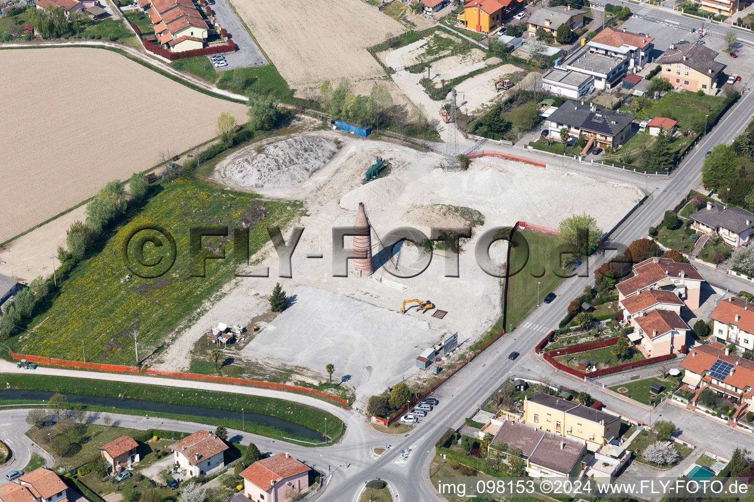 Fossalta di Portogruaro dans le département Vénétie, Italie d'en haut