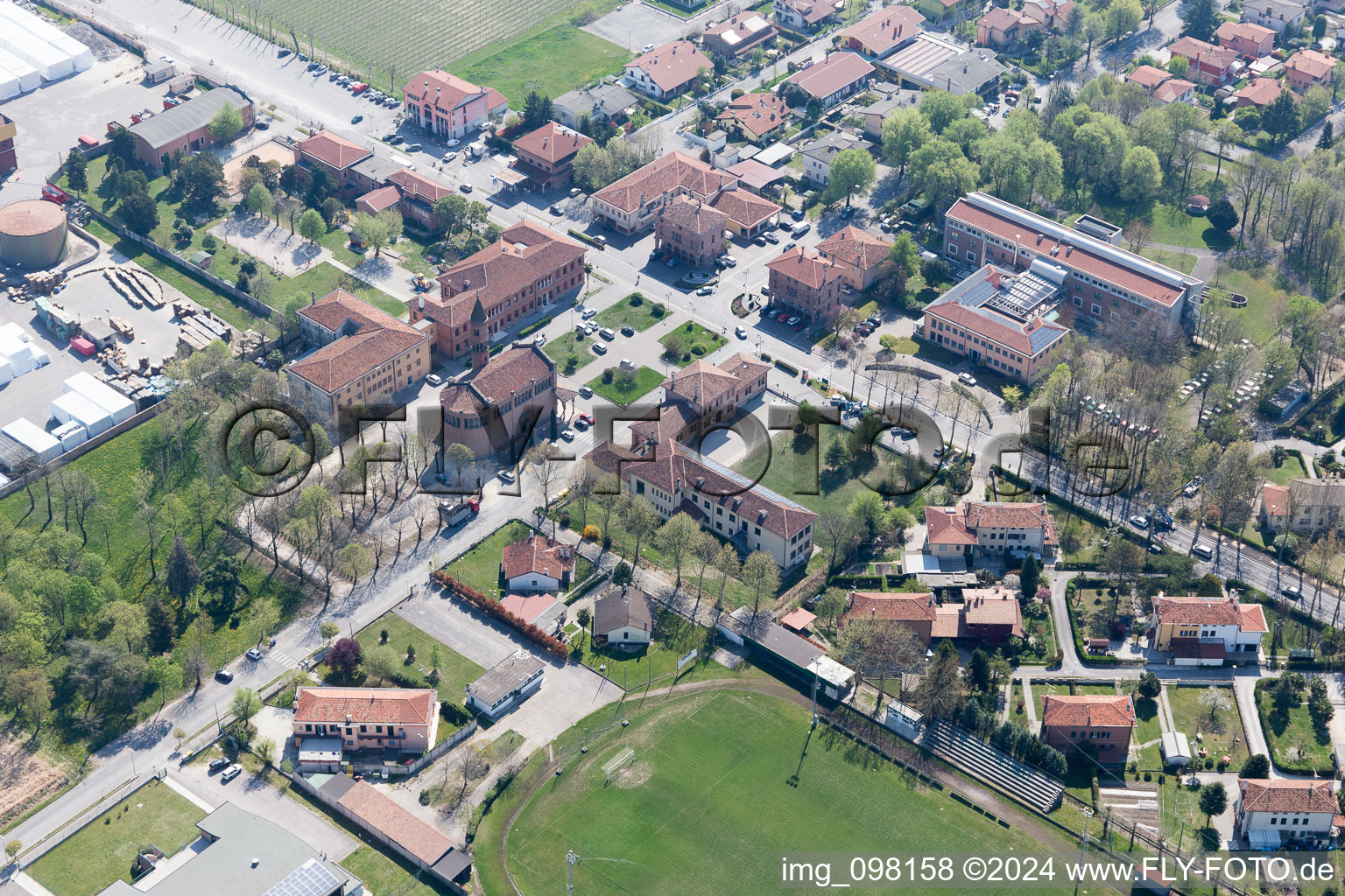 Vue aérienne de Santa Margherita dans le département Vénétie, Italie