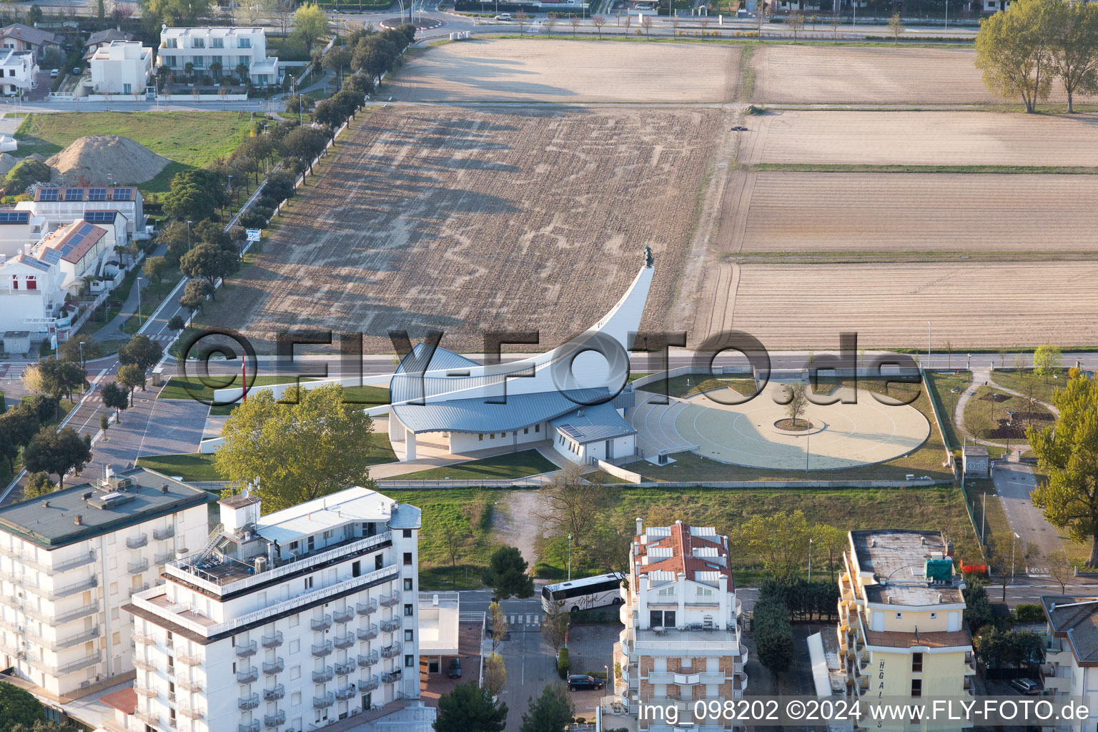 Vue aérienne de Jesolo dans le département Metropolitanstadt Venedig, Italie