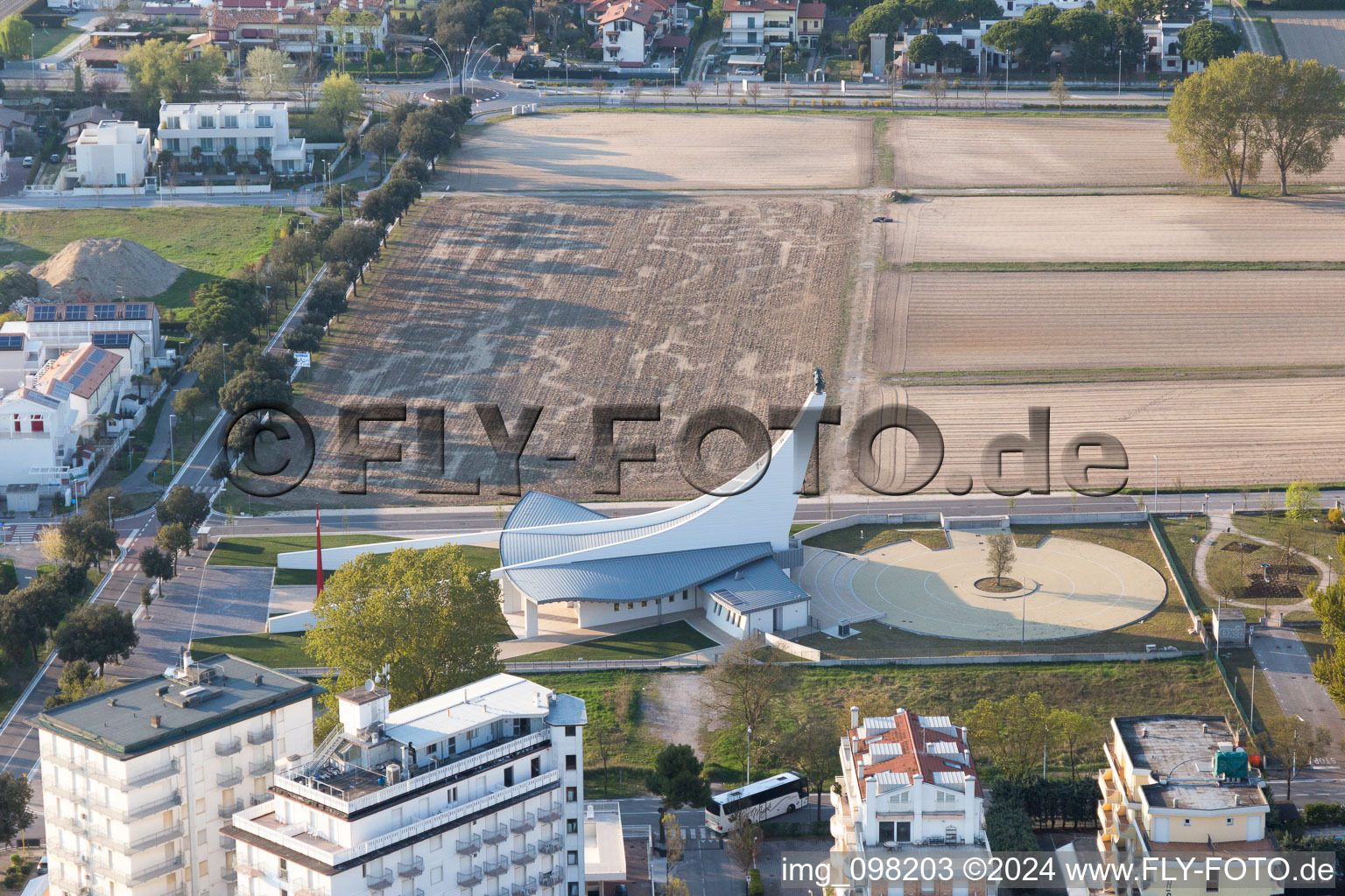 Vue aérienne de Jesolo dans le département Metropolitanstadt Venedig, Italie