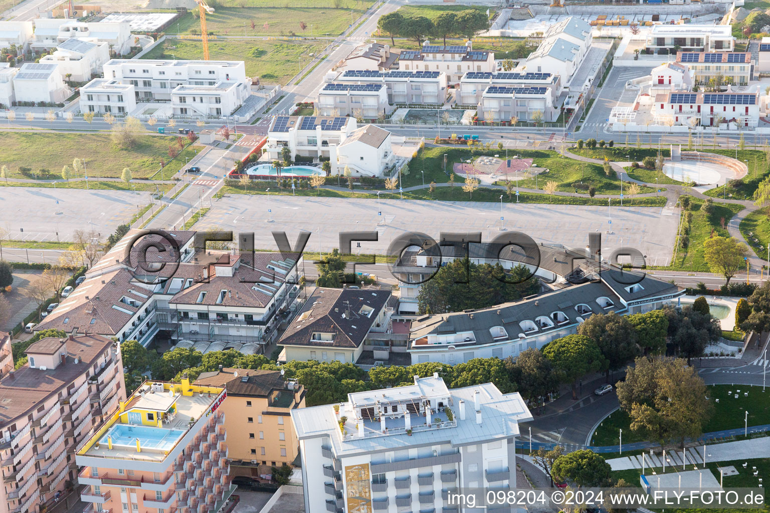 Photographie aérienne de Jesolo dans le département Metropolitanstadt Venedig, Italie