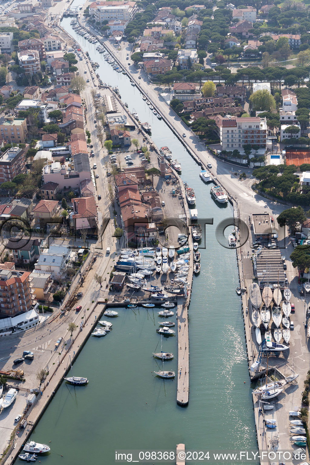 Milano Marittima dans le département Émilie-Romagne, Italie vue d'en haut