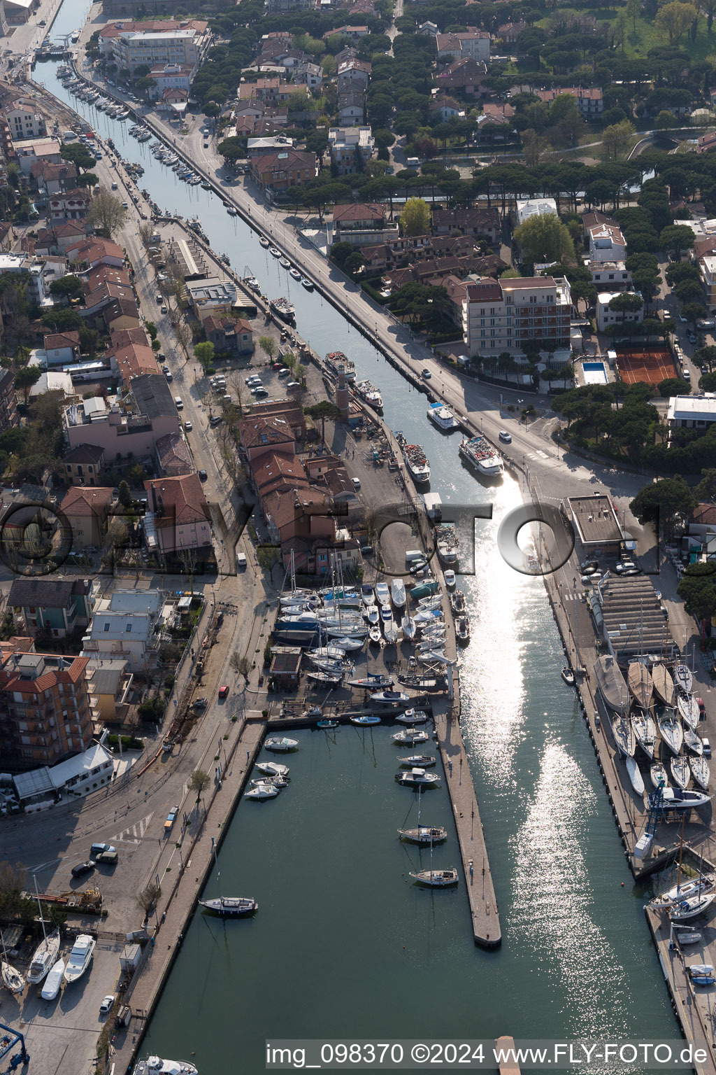 Milano Marittima dans le département Émilie-Romagne, Italie depuis l'avion