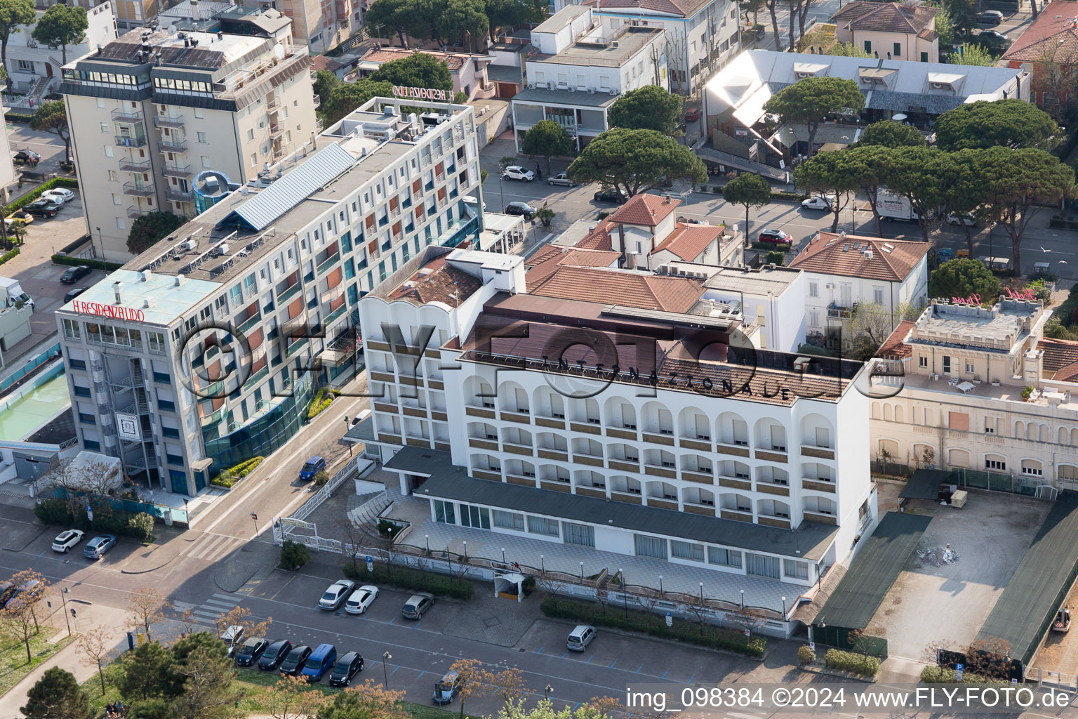 Vue oblique de Cesenatico dans le département Forlì-Cesena, Italie