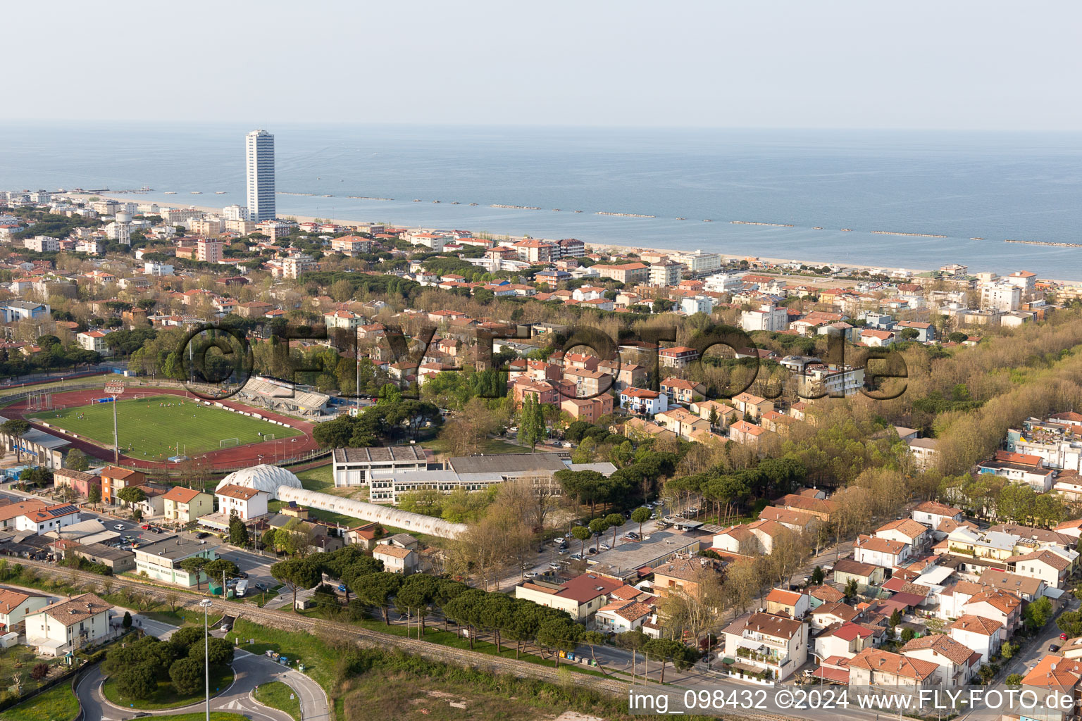 Vue oblique de Case Lontani dans le département Émilie-Romagne, Italie