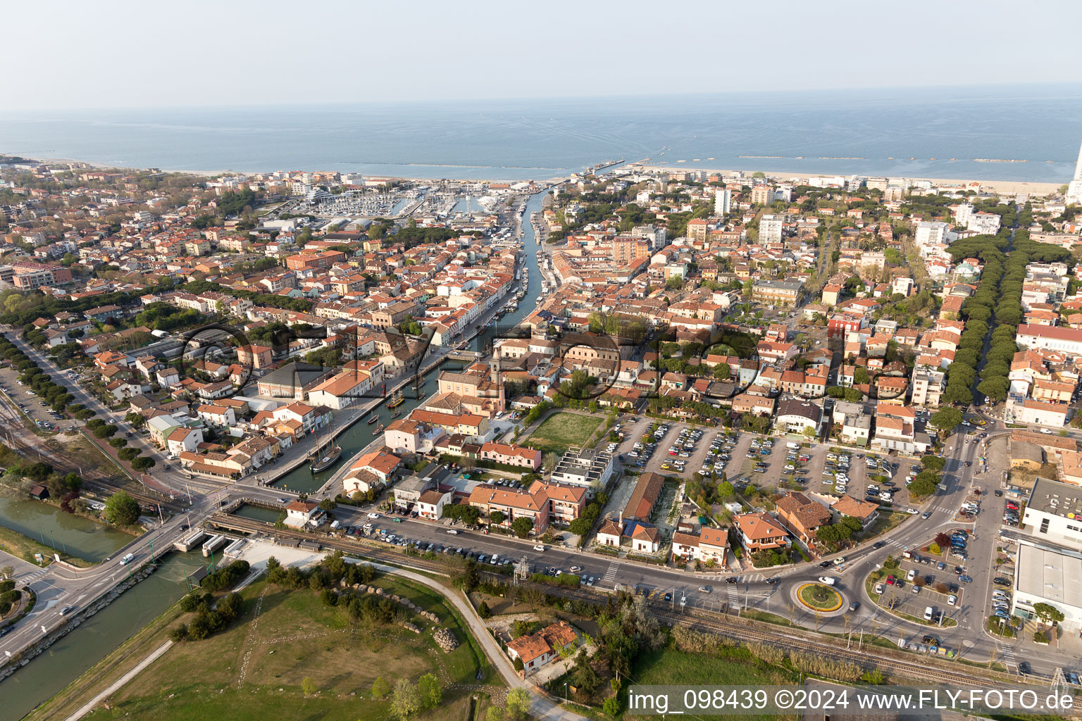 Image drone de Cesenatico dans le département Forlì-Cesena, Italie