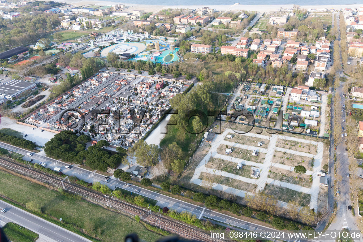 Vue oblique de Cesenatico dans le département Forlì-Cesena, Italie