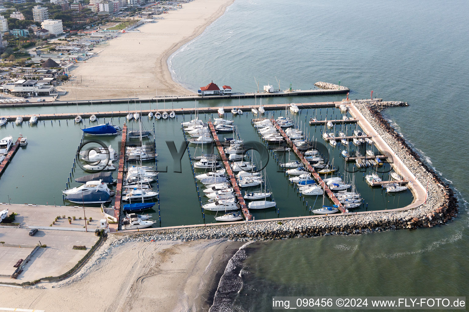 Vue aérienne de Cervia dans le département Ravenna, Italie