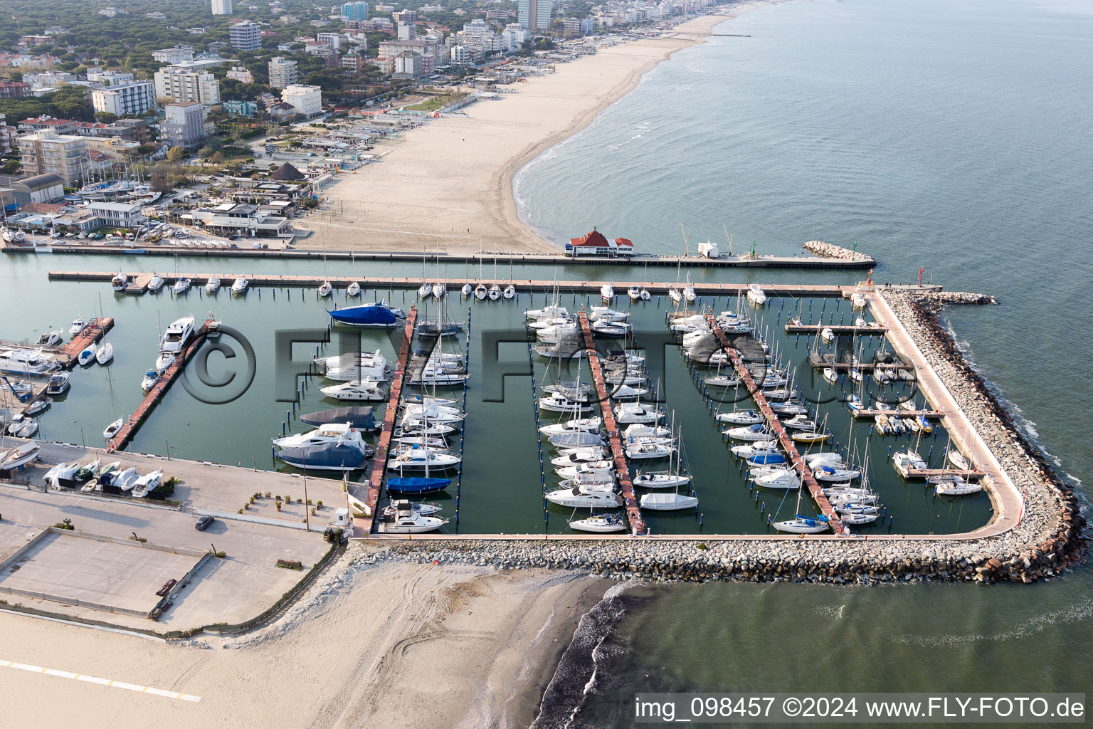 Vue aérienne de Cervia dans le département Ravenna, Italie