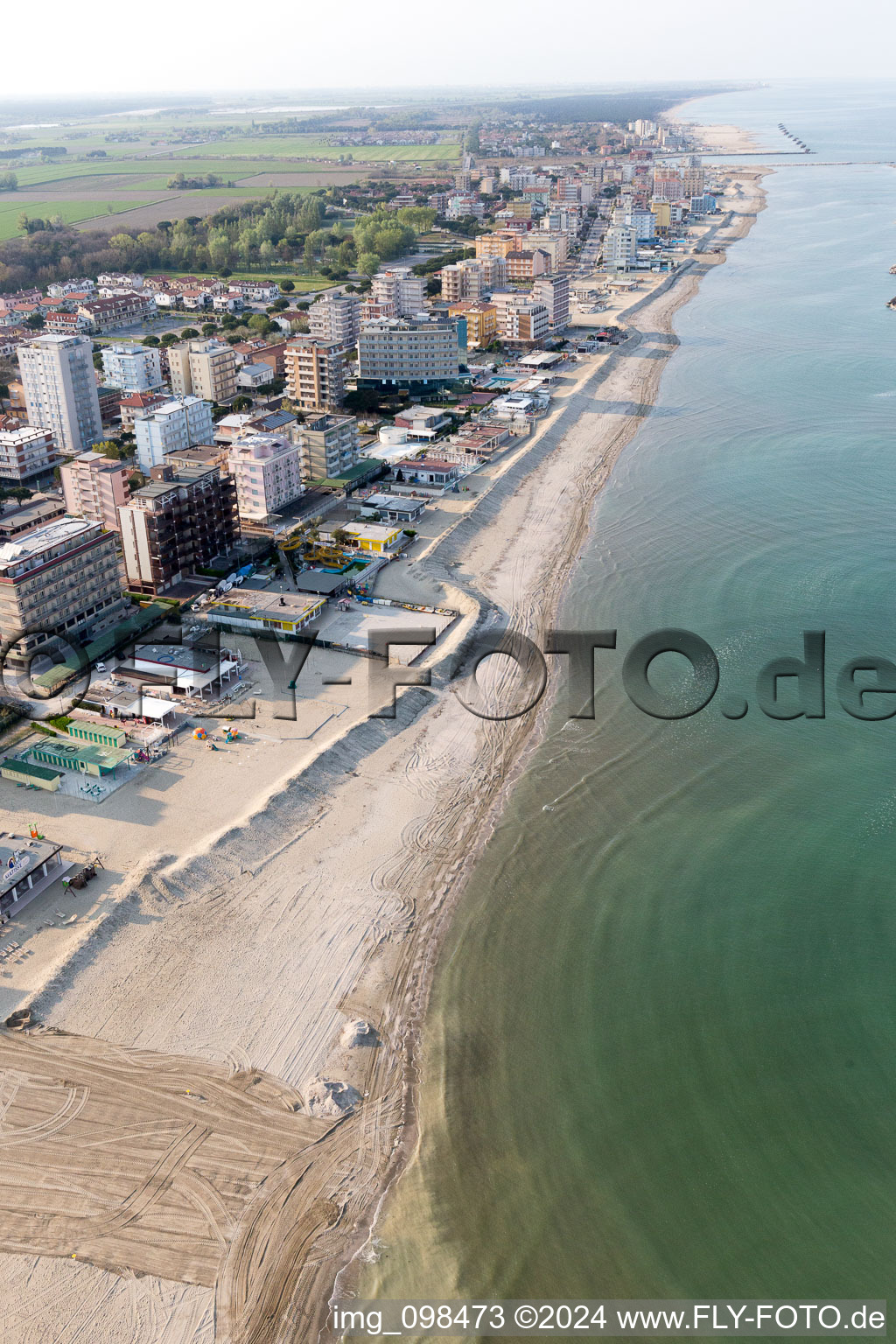 Vue oblique de Lido DI Savio dans le département Émilie-Romagne, Italie